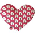 Mirage Pet Products Pretty Poodles 6 in. Stuffing Free Heart Dog Toy 1177-SFTYHT6
